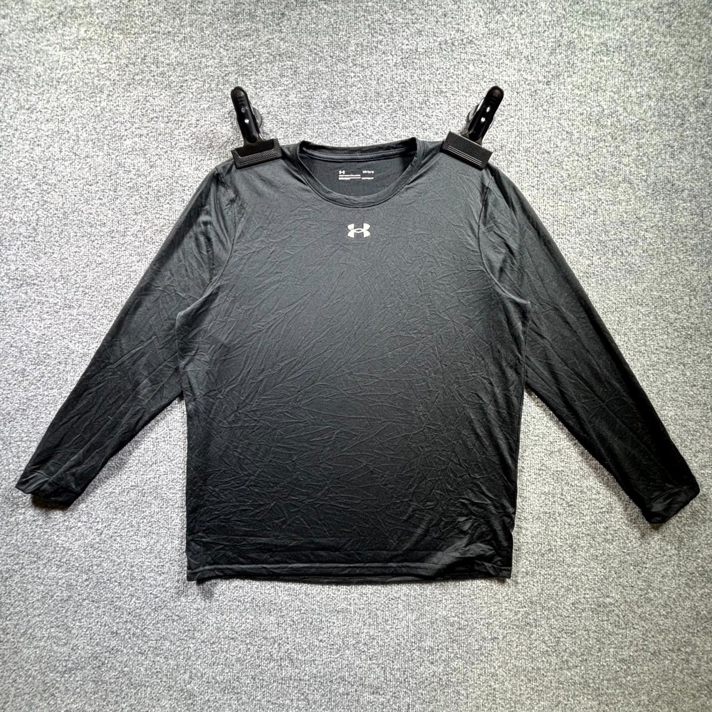 Under Armour HeatGear T-Shirt Mens Large Black Loose Fit 1305776-001 Training